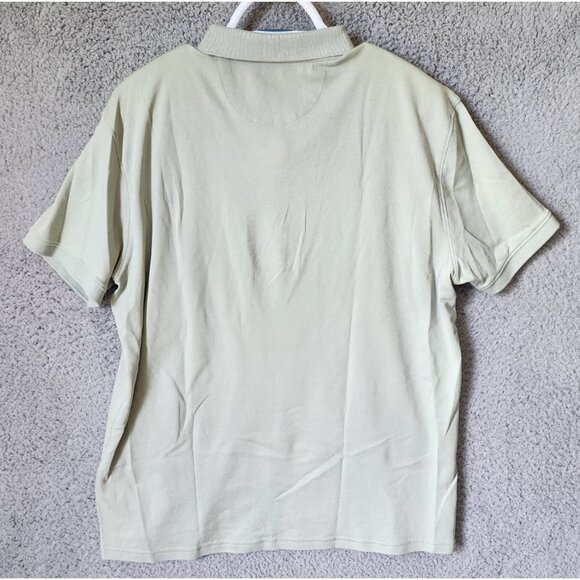 Calvin Klein Liquid Touch Green Embroidered Logo Polo Shirt Size Large Cotton - Picture 8 of 10